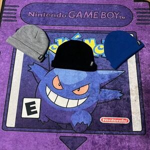3pk DVS black,blue and grey beanie bundle